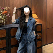 Denim Jacket and Pants Set for Women
