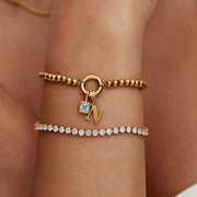 Stunning 18K Gold-Plated Bead Elastic Bracelet