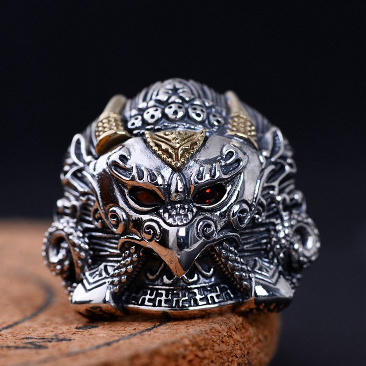 Adjustable Vintage Silver Ring For Men