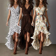 Bohemian V-Neck Seaside Dress