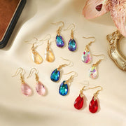 Colorful Glass Drop Earrings Set