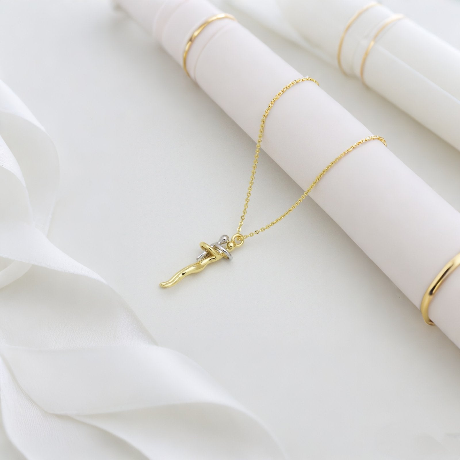 Sterling Silver Love Pendant Necklace for Kids
