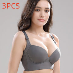 No Wire Plus Size Push Up Bra for Beautiful Back