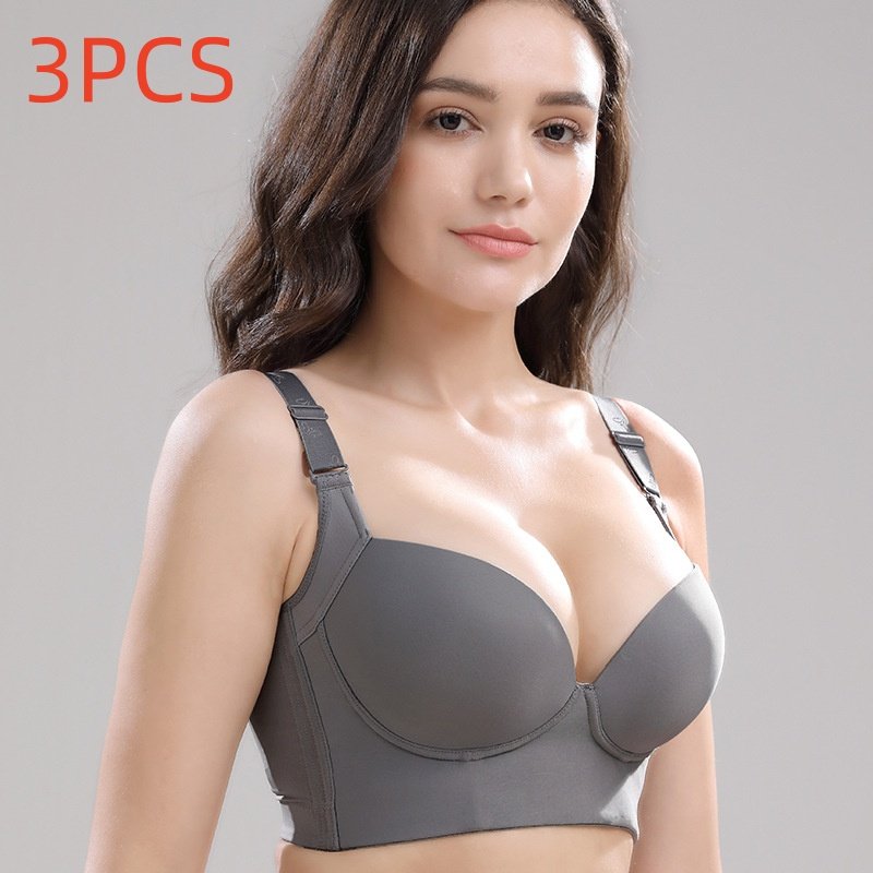 No Wire Plus Size Push Up Bra for Beautiful Back