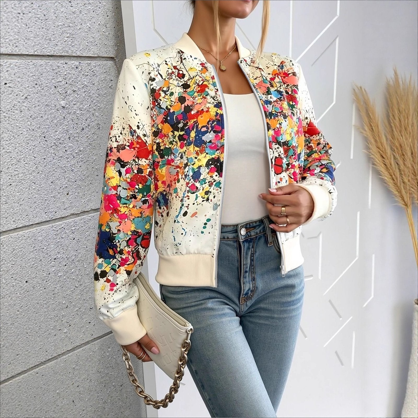 Fashionable Zip-Up Jacket for Women