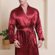 Soft Silk-like Bathrobe for Men - Relaxed Fit