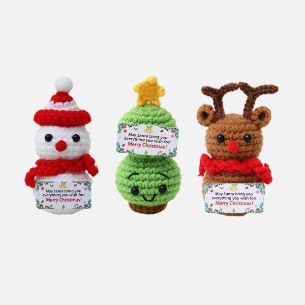 Hand-Knitted Christmas Ornaments