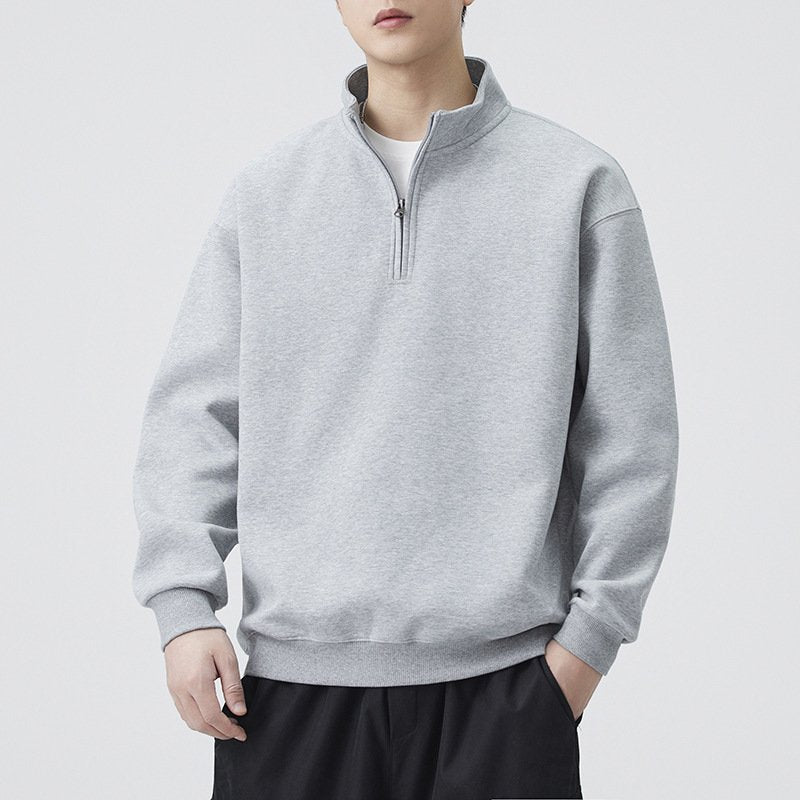 Retro Japanese-Style Zip-up Hoodie for Men