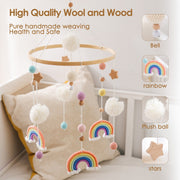 Rainbow Star Crib Mobile for Baby Development