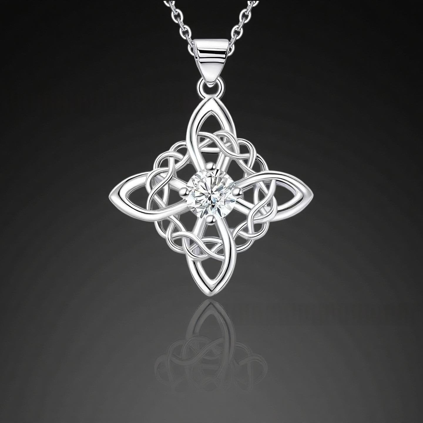 Elegant Celtic Knot Sterling Silver Necklace for Women
