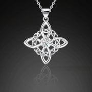 Elegant Celtic Knot Sterling Silver Necklace for Women