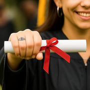Custom Birthstone Class Ring for Graduation Ceremony