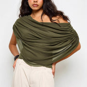 Loose-Fit Cape-Style Top for Women