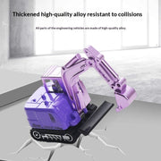 Excavator Alloy Vehicle Glider Toy Set