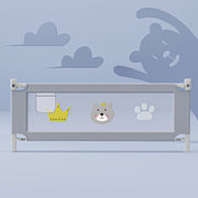 Safe Toddler Bed Rail with Vertical Lifting Mechanism