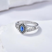 Personalized Birthstone Ring with Copper & Diamond Inlay