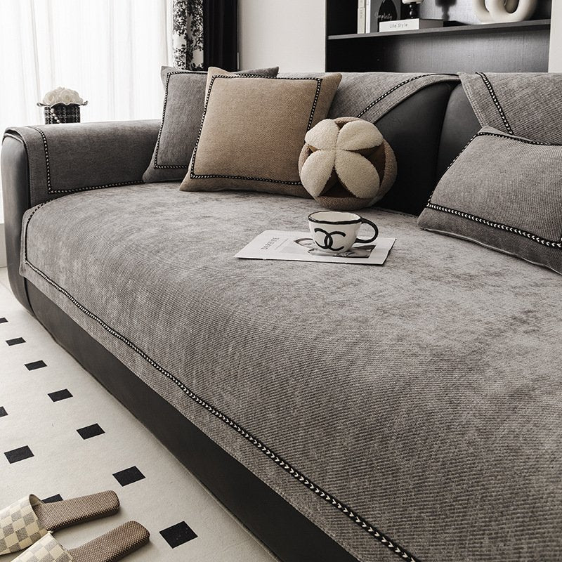 Chenille All-Season Sofa Cover - Easy to Clean & Versatile Style