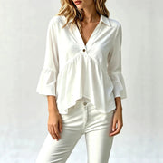 Classic Ruffled Sleeve Blouse for Women