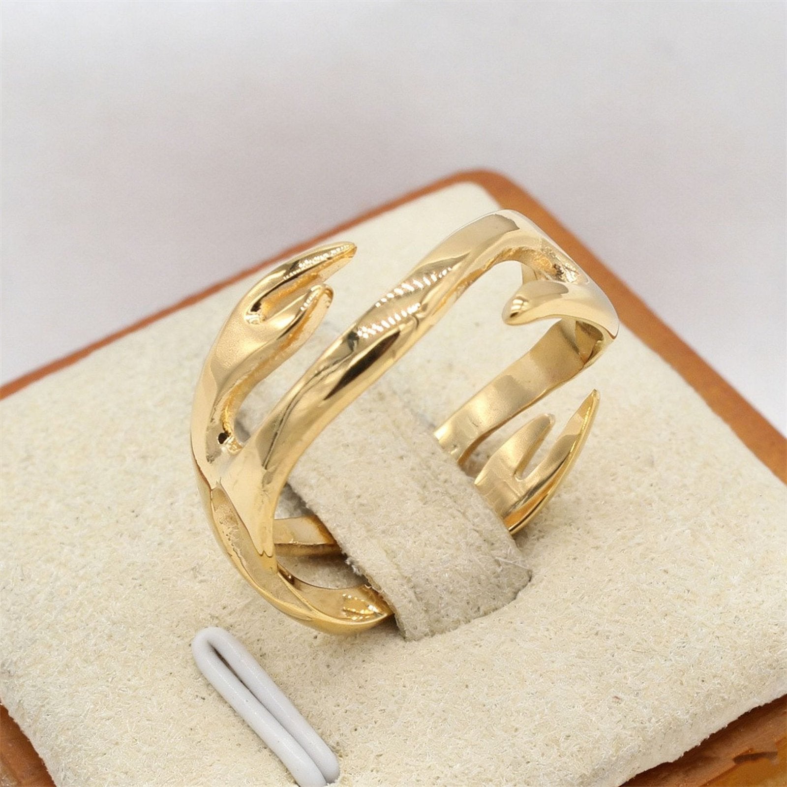 Personalized Retro Flame Totem Ring for Men