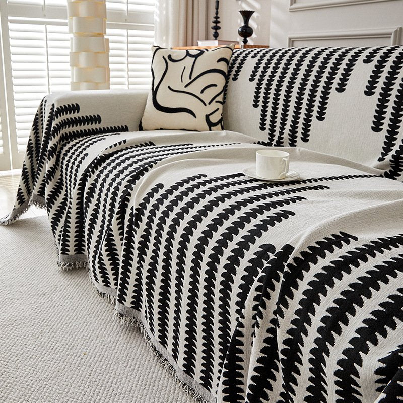 Modern Chenille Sofa Cover - Non-Slip Minimalist Design