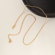 Layered Necklace Set with Roman Link Chain