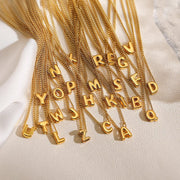 Personalized 26-Letter Alphabet Necklace Gold Clavicle Chain