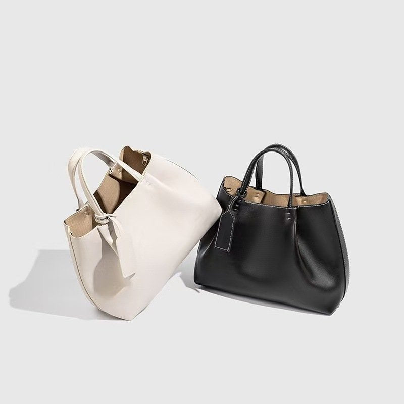 Retro Leather Shoulder Bag with Crossbody Strap