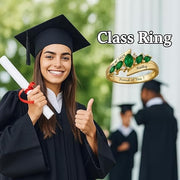 Birthstone Diamond Studded Girls' Class Ring