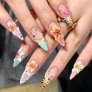 Add Instant Elegance with 3D Flower Nail Stickers