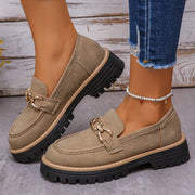 British-Style Block Heel Shoes for Women