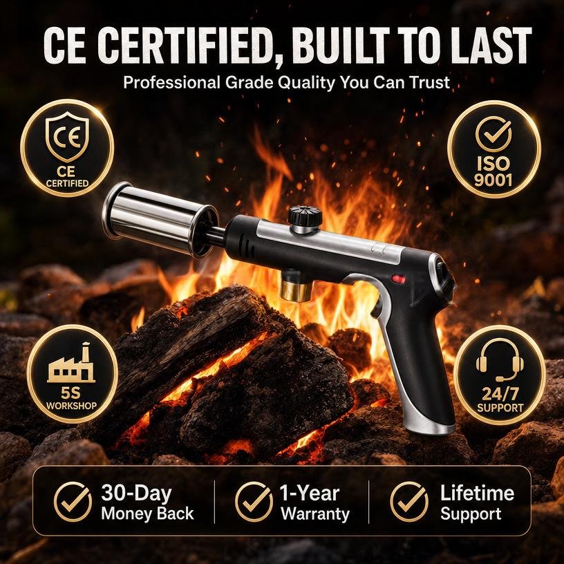 Windproof Torch Lighter for Outdoor Use