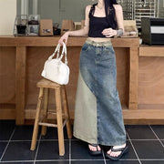 Versatile Mid-Length Denim Sheath Dress for Women