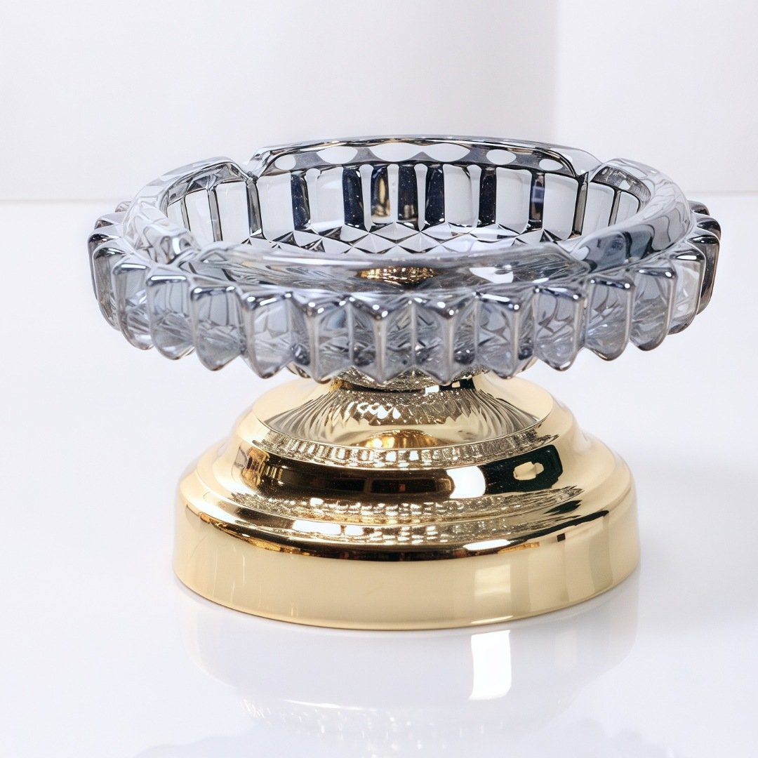 Luxury Crystal Glass Ashtray for Home Decor