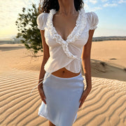 Summer V-Neck T-Shirt for Women