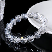 Himalayan White Crystal Bead Bracelet for Mindfulness & Style