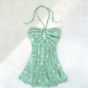 Mint Green Polka Dot Halter Vest