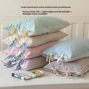 Brighten Up Your Home with Colorful Cotton Striped Pillowcase
