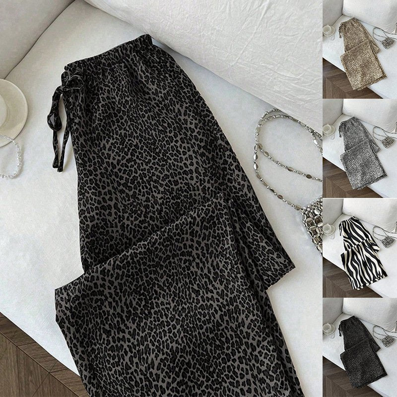 Leopard Print Relaxed Sweatpants for Women