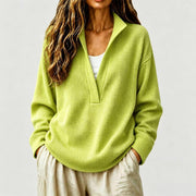 Comfortable Women's Solid-Color Long Sleeve Top