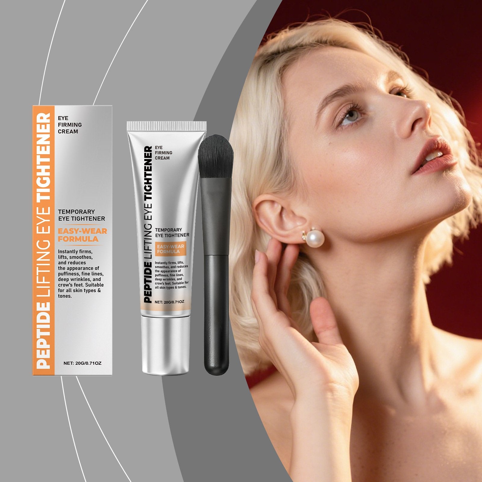 Hydrating Eye Cream with Brush - Nourish and Smooth the Eye Area