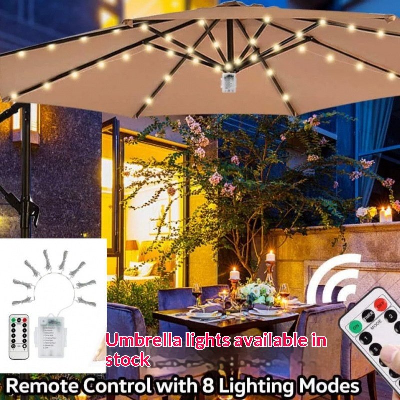 Ambient Outdoor Solar Parasol Lights