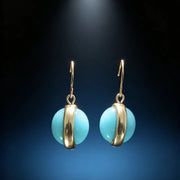 Vintage Blue Drop Earrings for Women