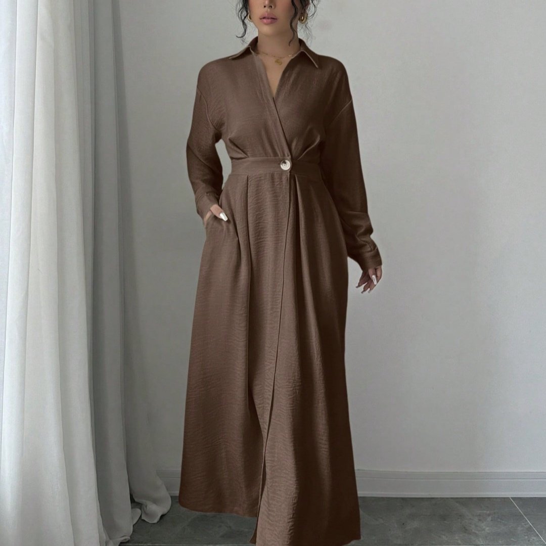 Elegant Long Flared Dress for Women