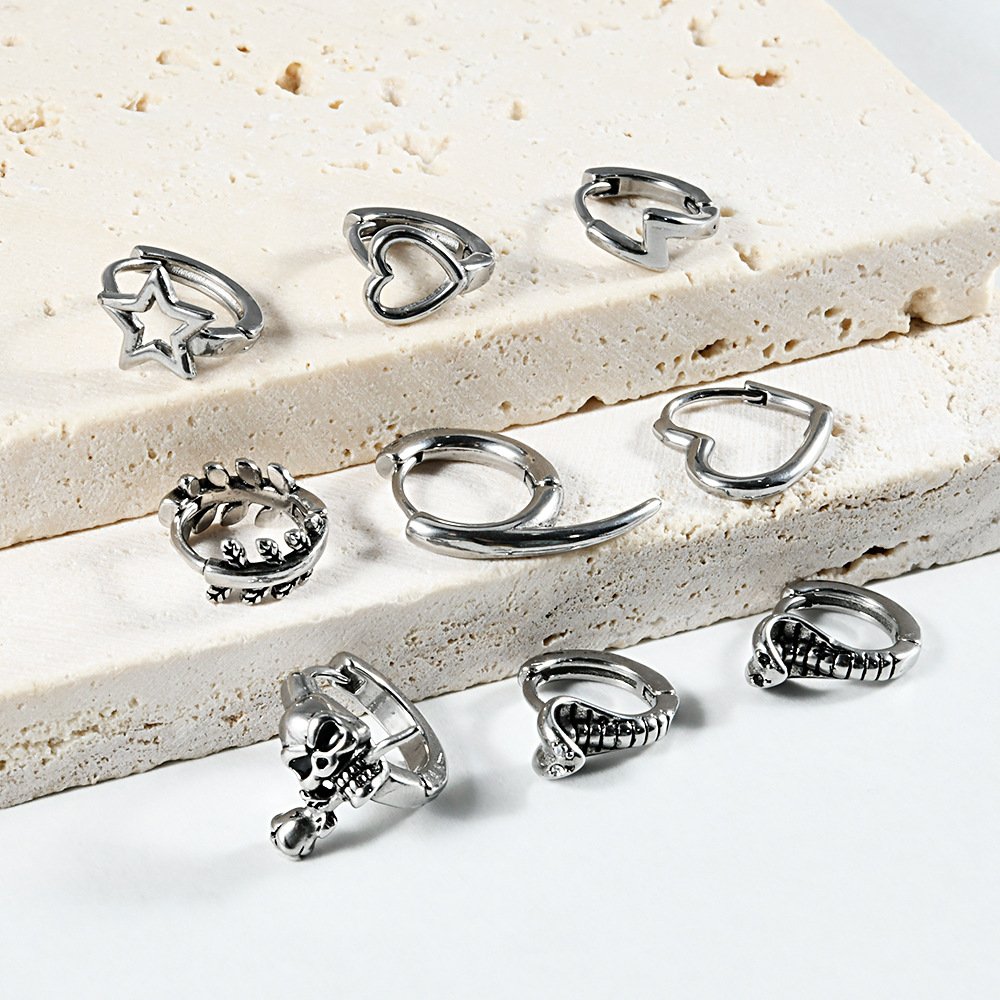 Trendy Heart-Shaped Clip-On Earrings