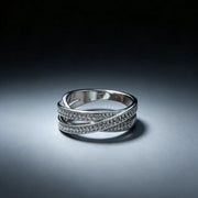 Modern Minimalist White Zircon Ring