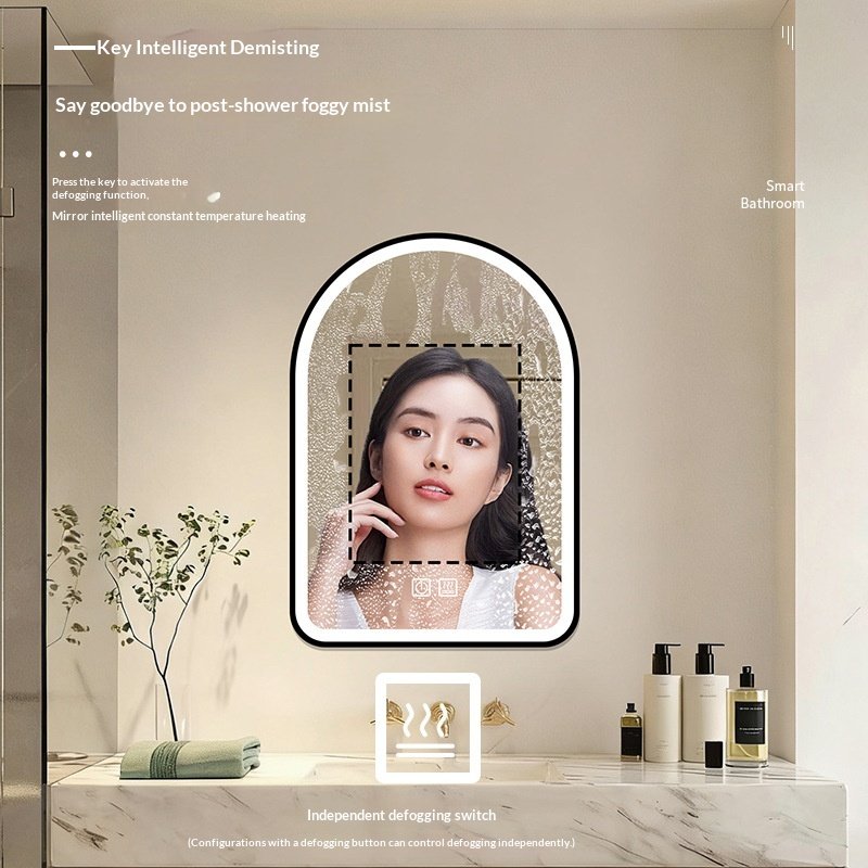 Luxury Arched Bathroom Mirror with LED Lighting