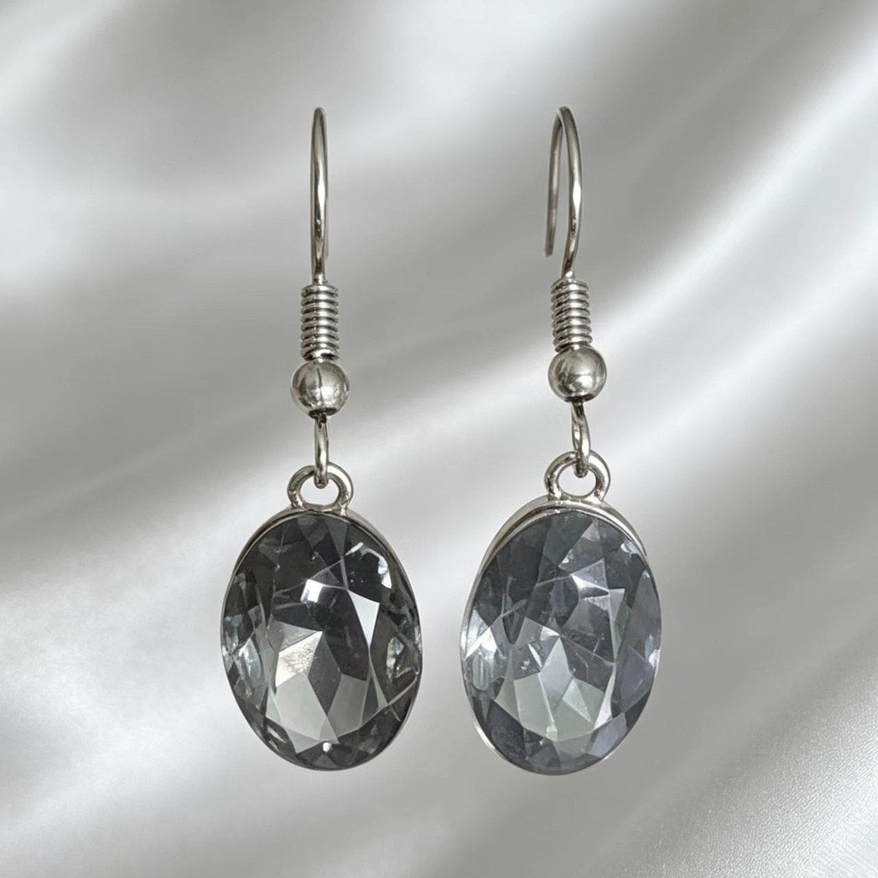 Elegant Oval-cut Crystal Earrings for Women
