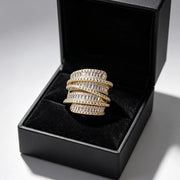 Gold Geometric Adjustable Ring for Women