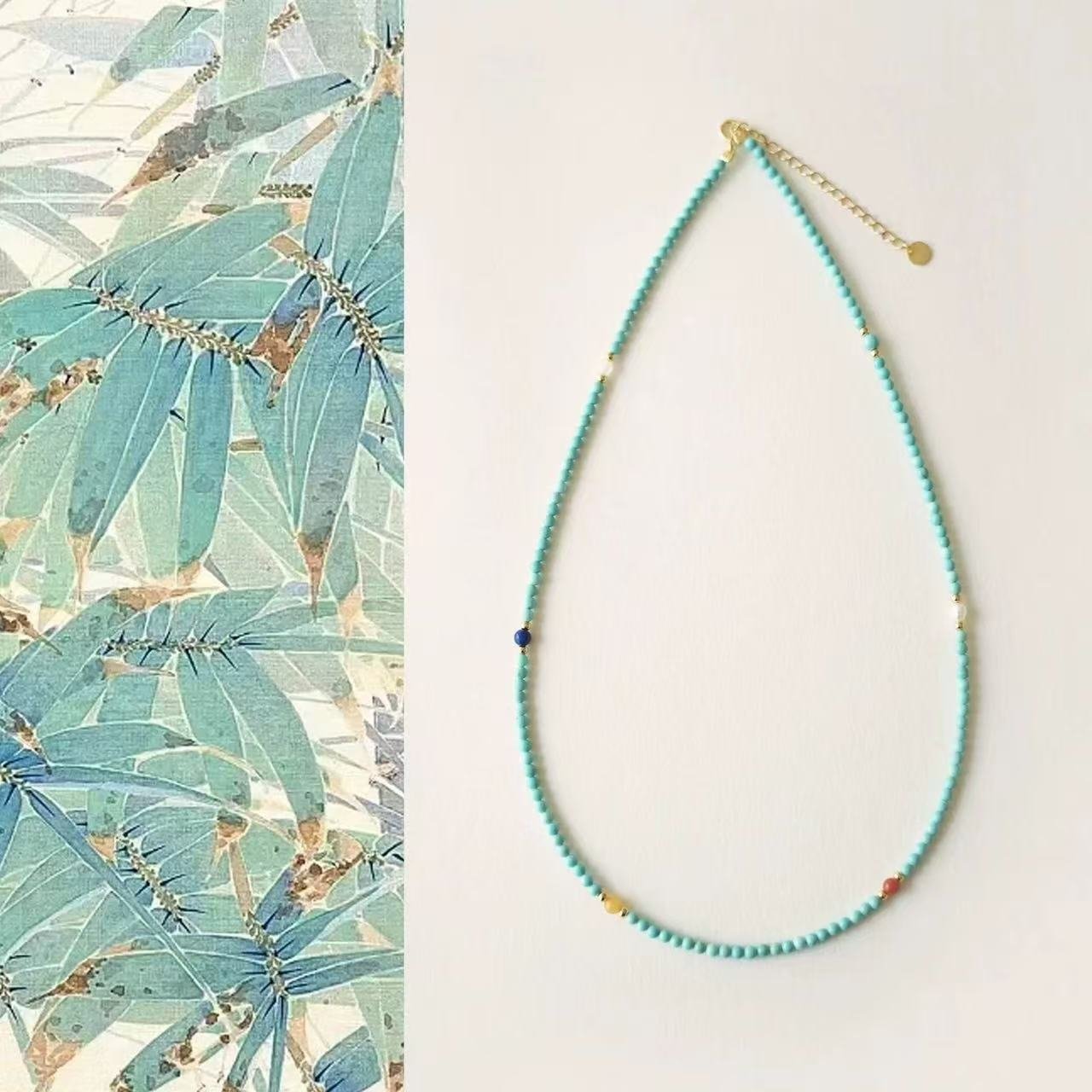 Turquoise Double Delight Necklace and Bracelet Set