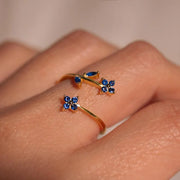 Stunning Zircon Flower Ring